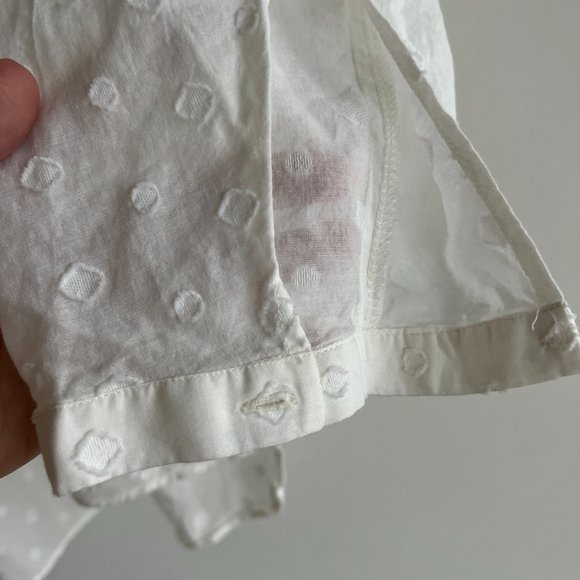 Band of Outsiders, cotton voile popover w/kimono sleeves, off white, size 2/S/M - Picture 8 of 9